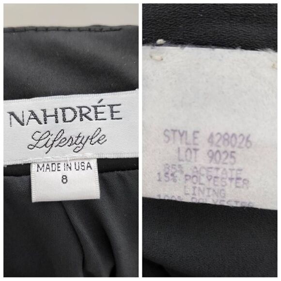 Nahdree Lifestyle Black Satin Pants Size 8 - Picture 9 of 9